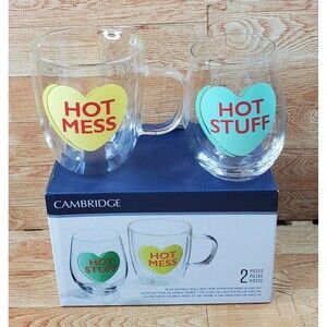 Hot Mess Stuff Cambridge 2 Pieces 18oz Double Wall Mug And Stemless Wine Glass